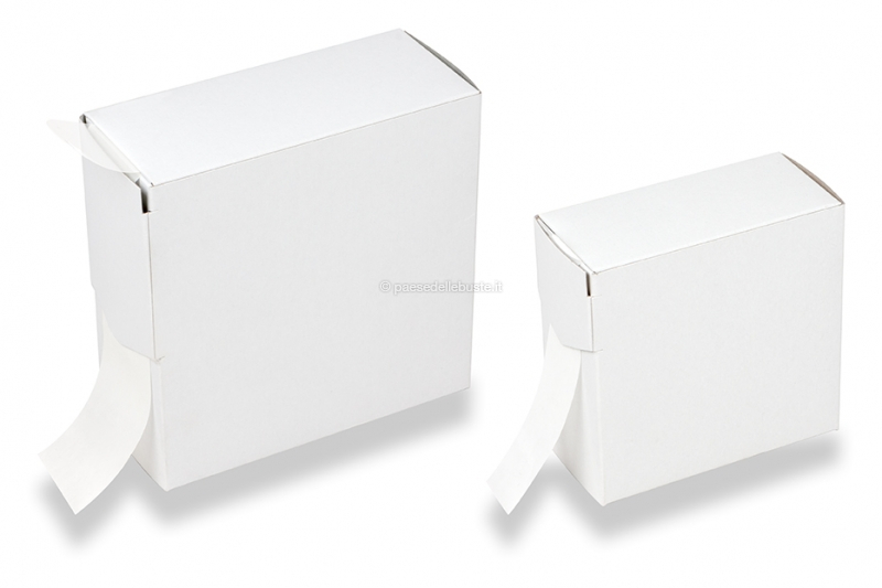 Tasche porta etichette adesive - polipropilene trasparente trasparente  autoadesivo e cartoncino bianco - 15x6,2 cm