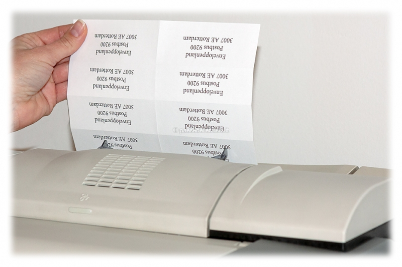 Etichette adesive trasparenti con stampa in bianco, Inserimento libero del  formato con Onlineprinters
